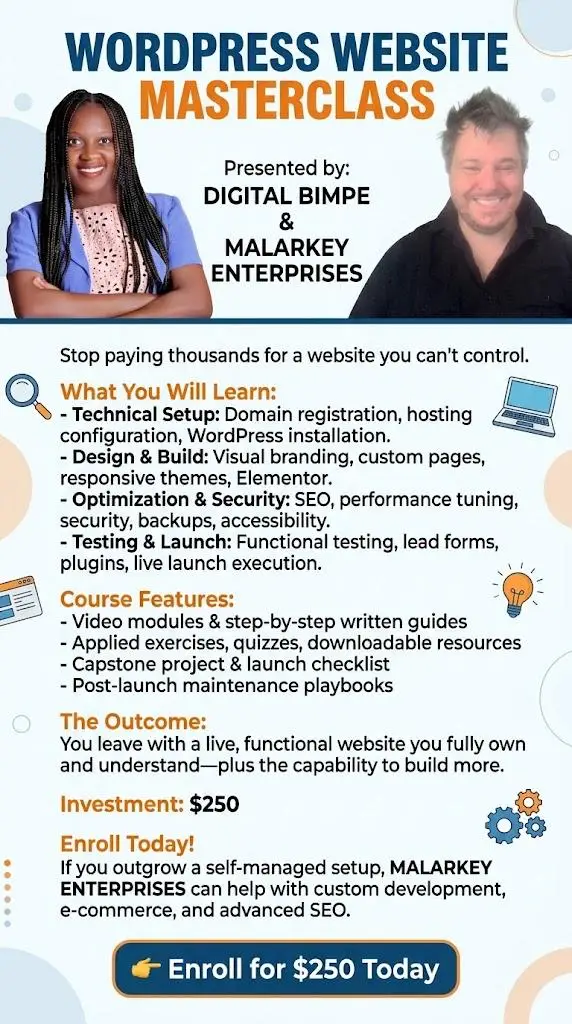 The WordPress Website Masterclass ($250)