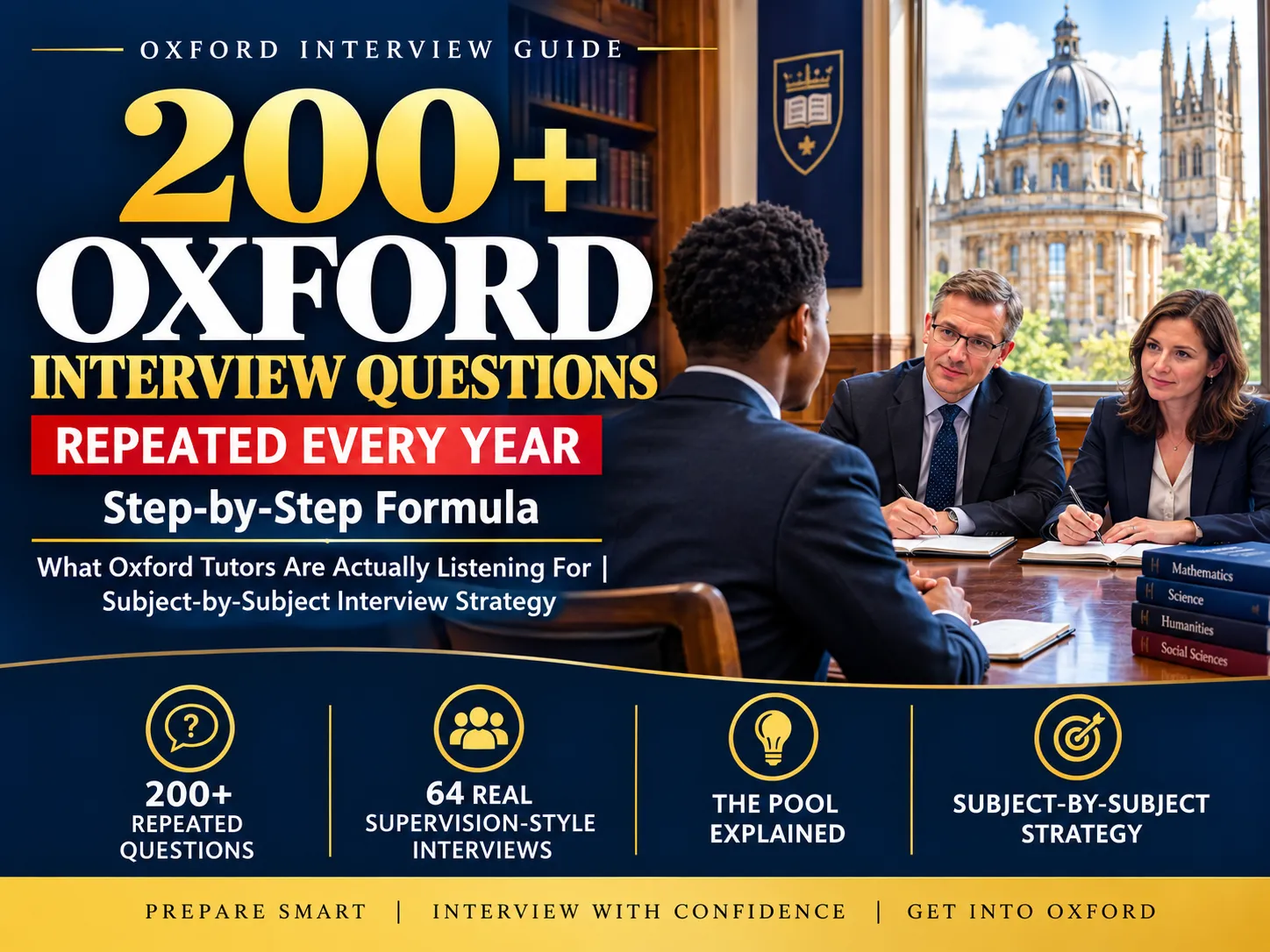 200+ Oxford Interview Questions Repeated Every Year — What Tutors Are Actually Listening For & The Step-by-Step Formula for Every Subject
