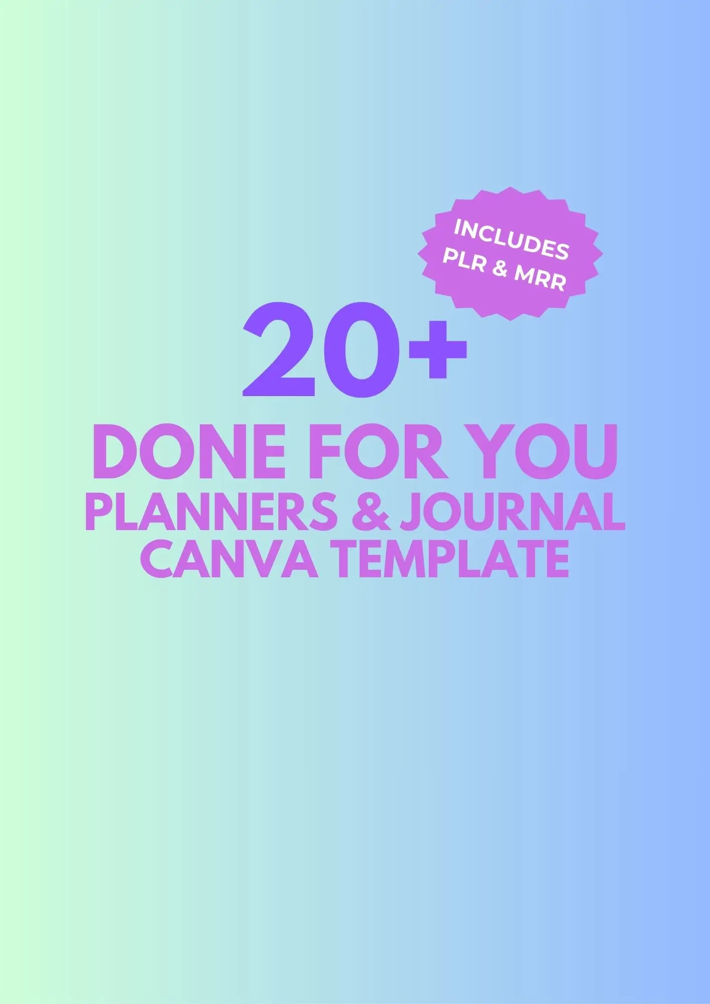 20+ Done-For-You Planners Journals Canva Templates (PLR MRR)