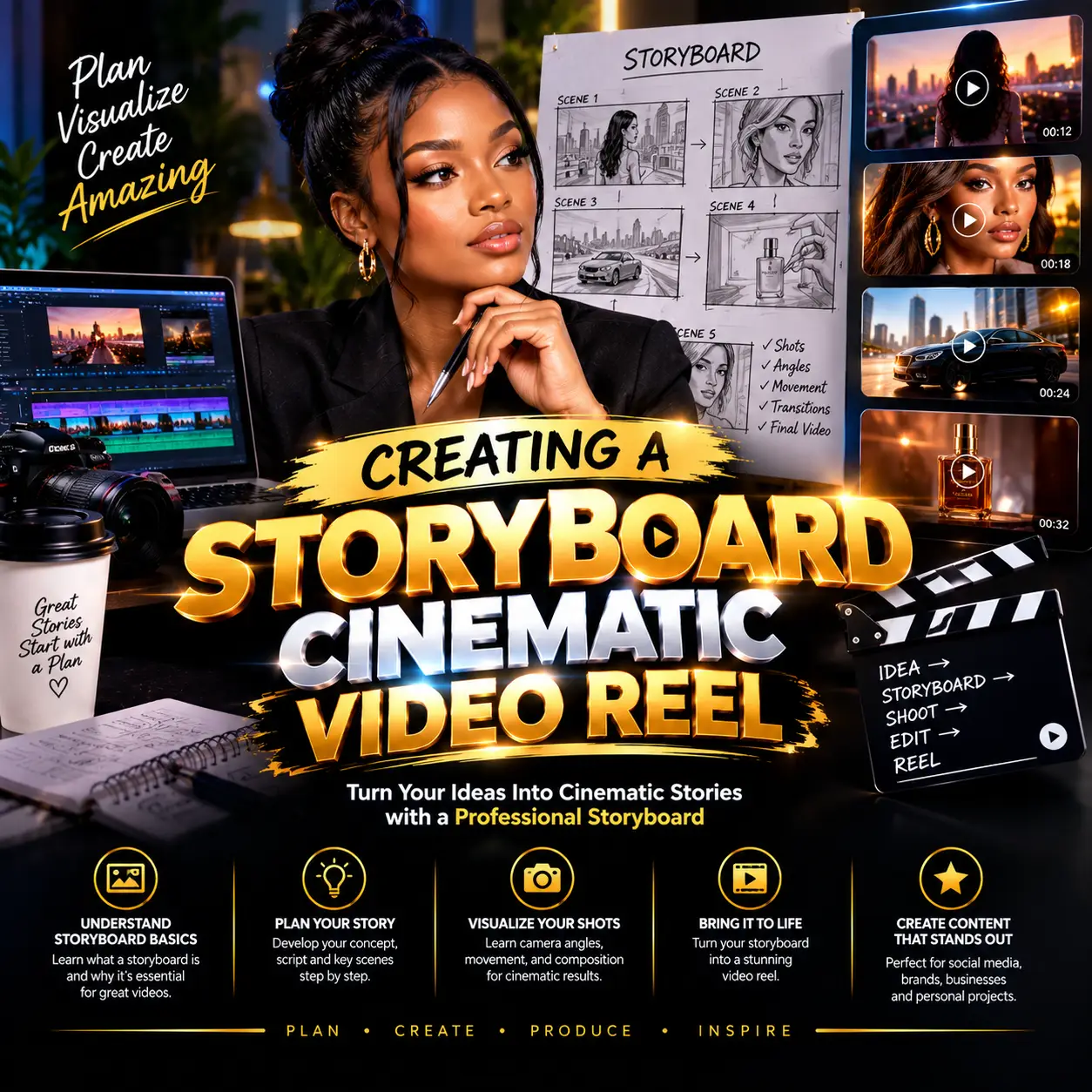 CREATING A STORYBOARD CINEMATIC VIDEO REEL