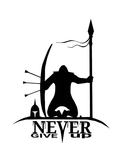 NEVER GIVE UP ART