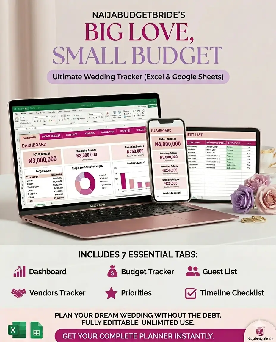 Big Love Small Budget ultimate wedding tracker