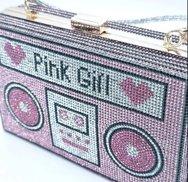 Pink Radio Bag With Matching Pink Laces Umbrella