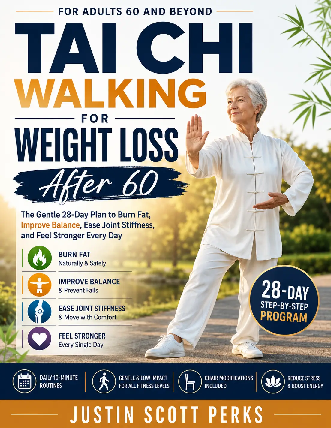 Tai Chi Walking for Weight Loss After 60: The Gentle 28-Day Plan to Burn Fat, Improve Balance, Ease Joint Stiffness, and Feel Stronger Every Day