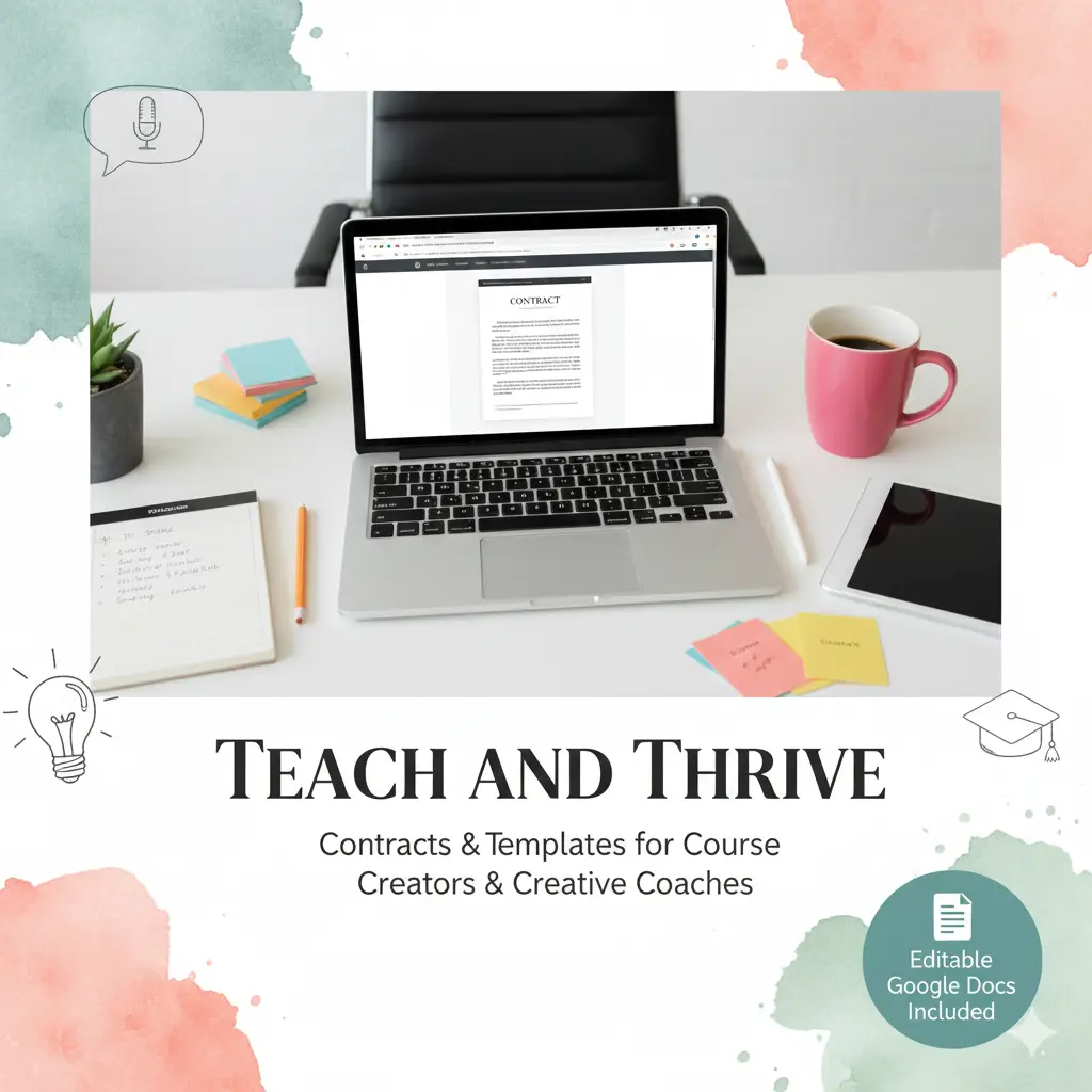 TEACH AND THRIVE: Contract Templates for Course Creators and Creative Coaches