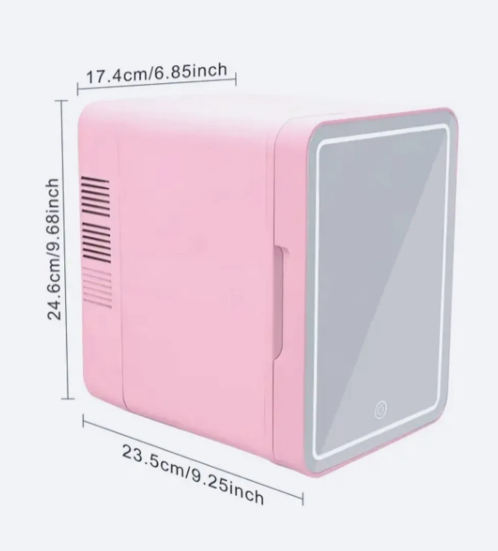 Pink Aesthetic Sensual Kitchen Set With Portable Pink Mirror Fridge and Pink Humidifier Aromatherapy
