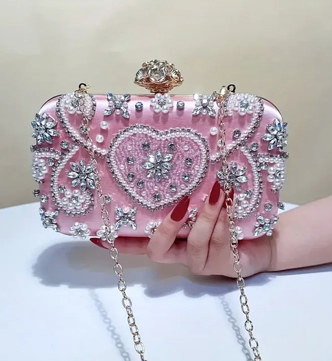 1 Pink Antique Clutch 1Pink 3s flower clutch With 5 Sets Pink Lush Earrings Pink Aesthetic