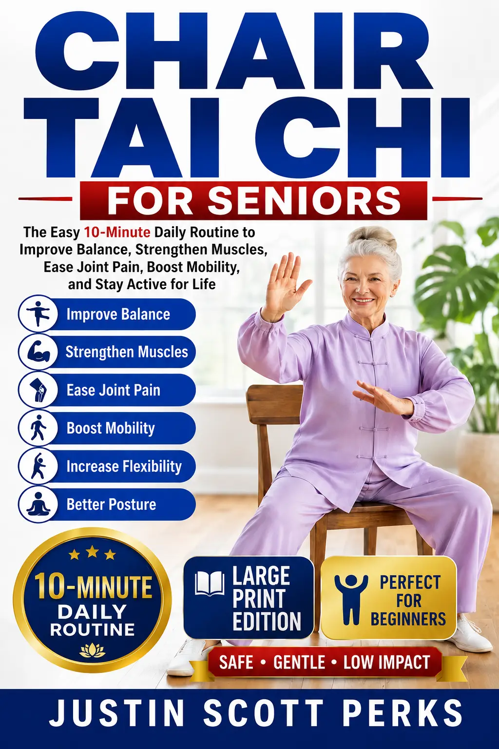 Chair Tai Chi for Seniors: The Easy 10-Minute Daily Routine to Improve Balance, Strengthen Muscles, Ease Joint Pain, Boost Mobility, and Stay Active for Life
