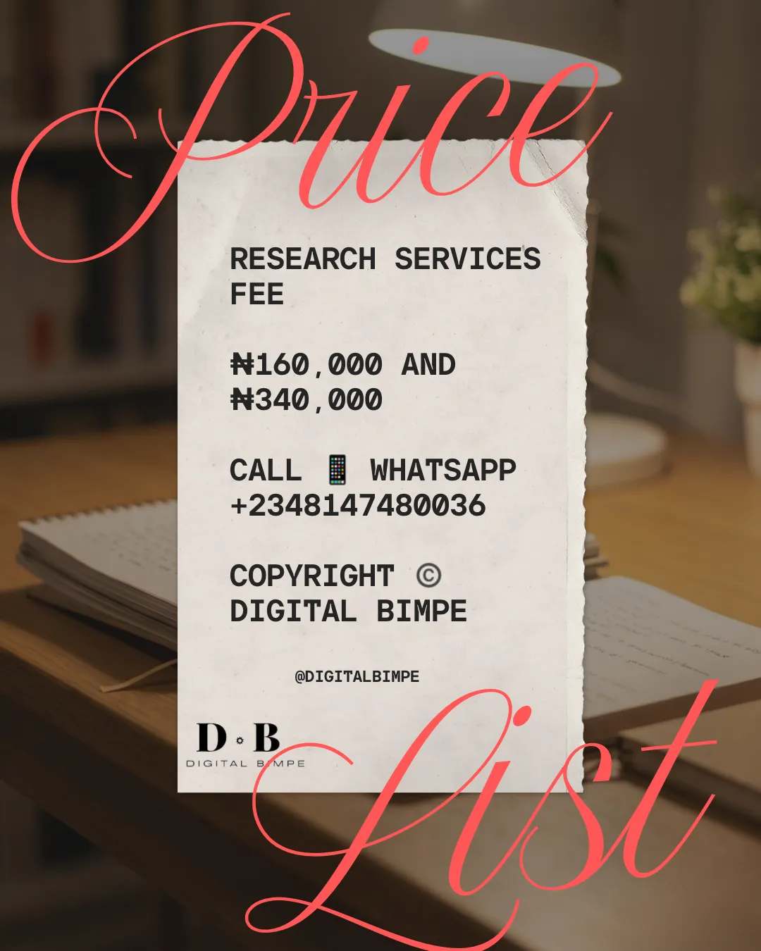 Research Services & Compensation