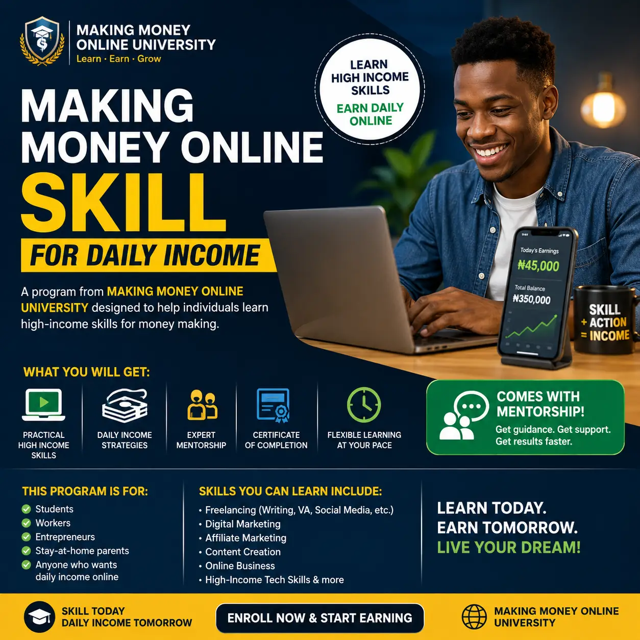 MAKING MONEY ONLINE SKILL