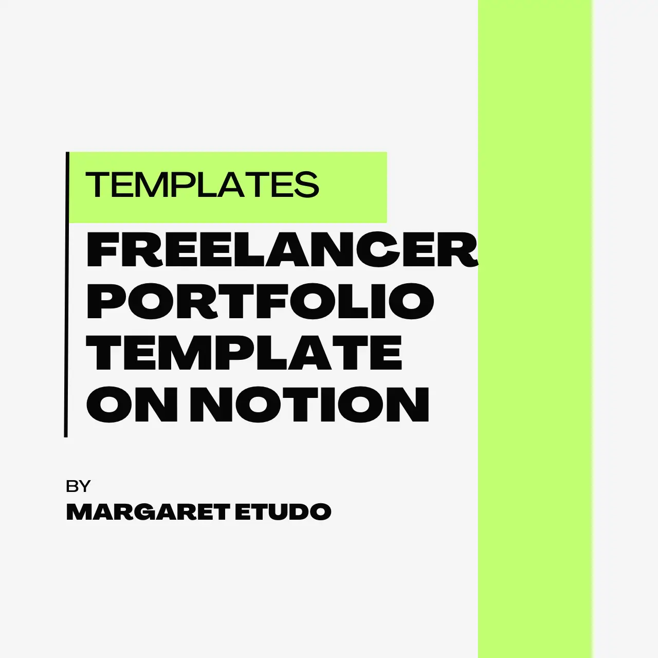 Freelancer portfolio notion template