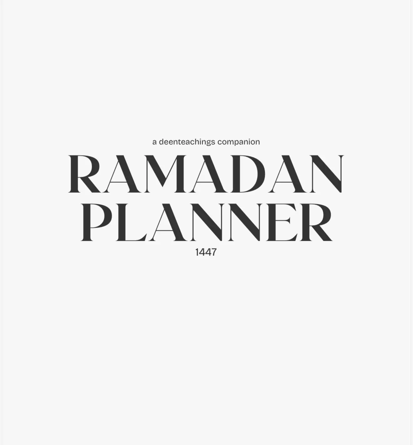 Free Minimal Ramadan Reflection Planner by deenteachings