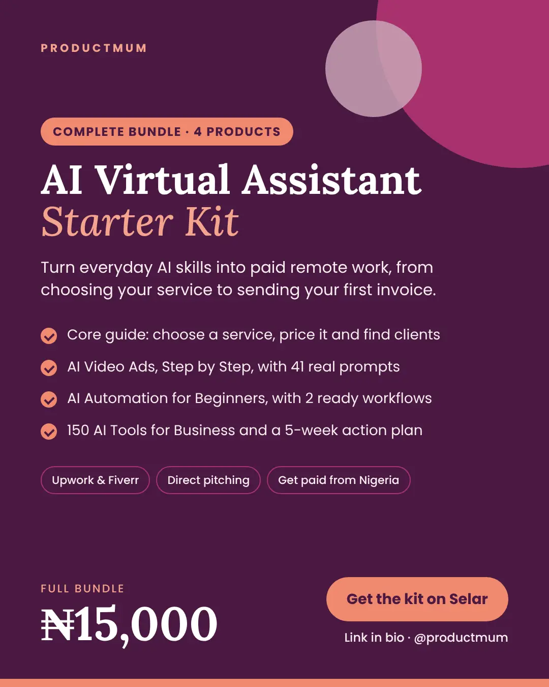 AI Virtual Assistant Starter Kit: Earn Remotely From Nigeria (Complete Bundle)