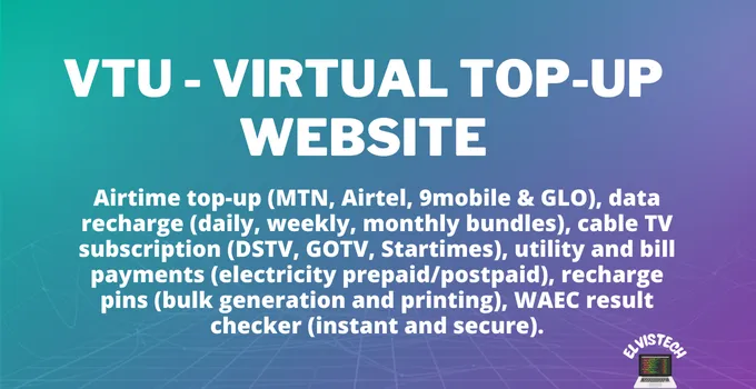 VTU - Data & Airtime Top-up Website