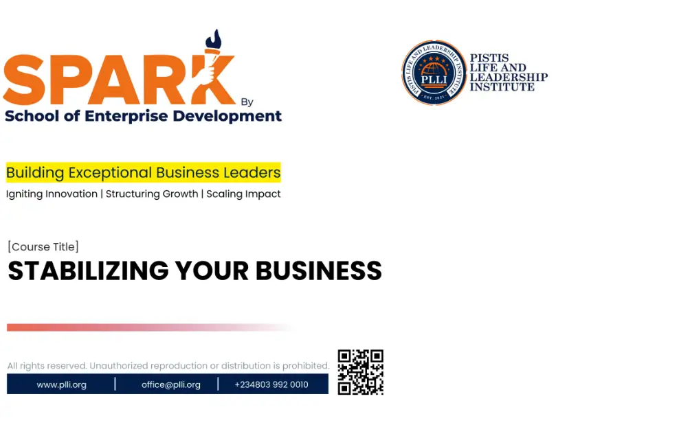 STABILIZING YOUR BUSINESS WITH OLUFISAYO OKUSANYA
