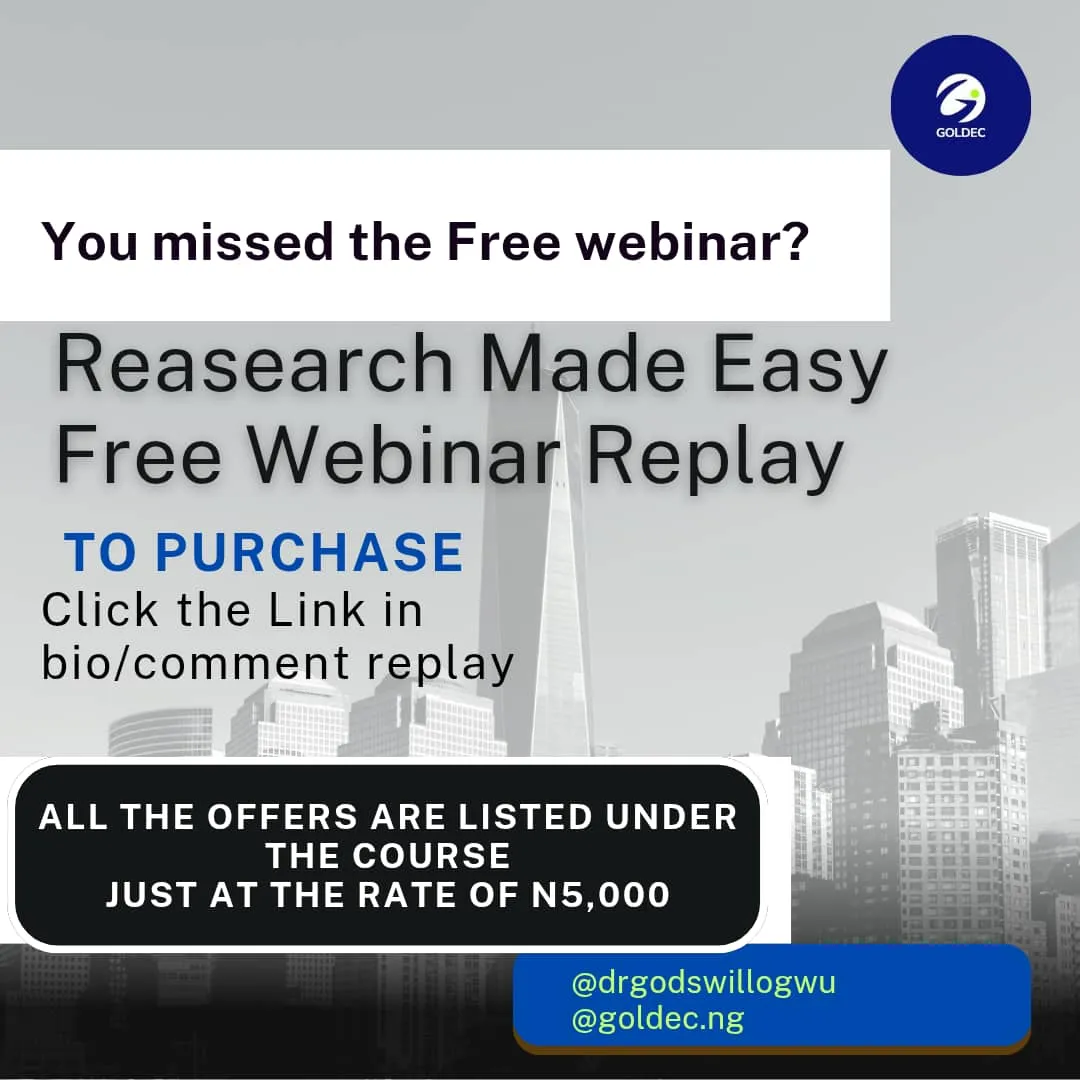 Replay of Research Made Easy Webinar held on the 12th July, 2025