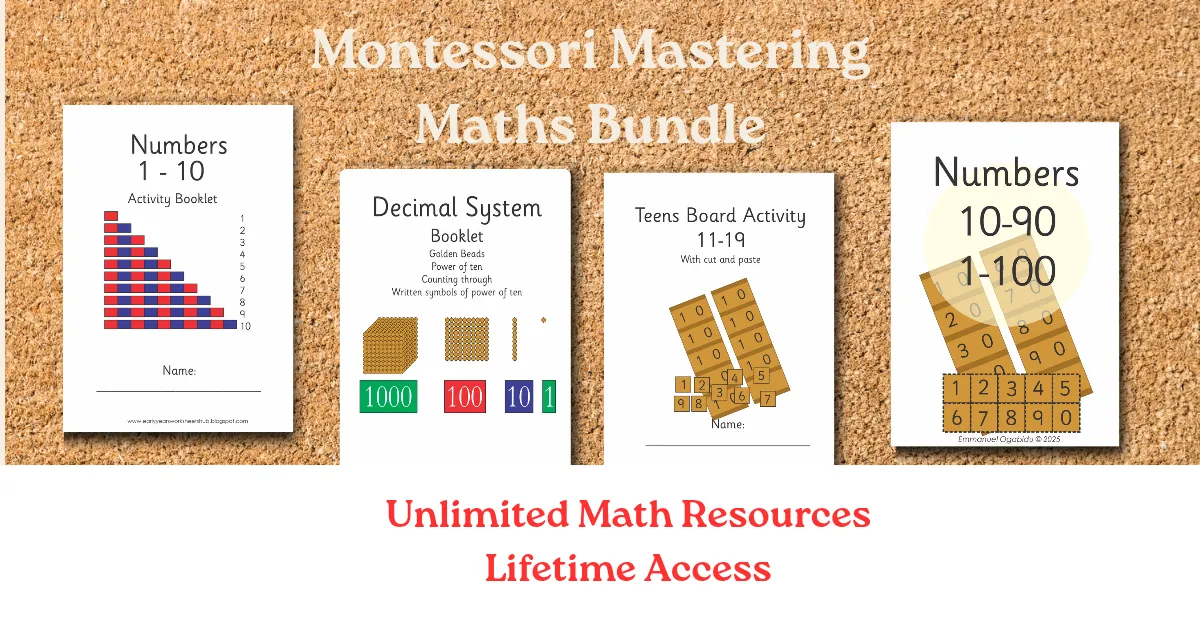 Bhn Math Montessori Preschool Math Bundle || Selfany