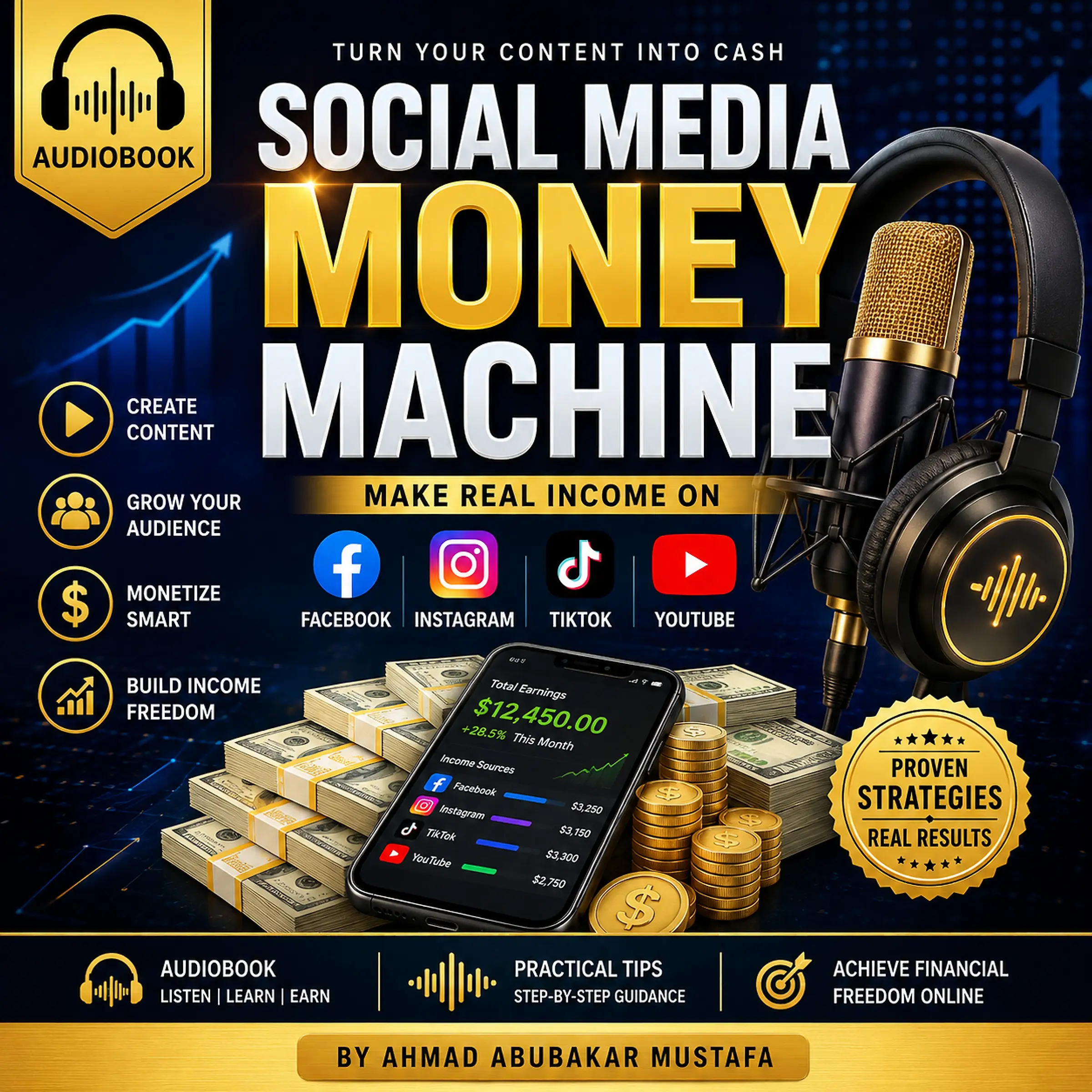 Social Media Money Machine: Make Real Income on Facebook, Instagram, TikTok & you tube (Audiobook)
