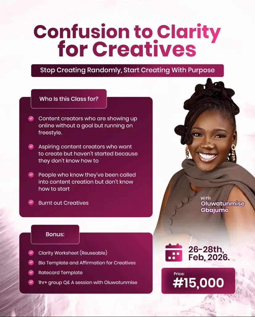 Confusion to Clarity for Creatives